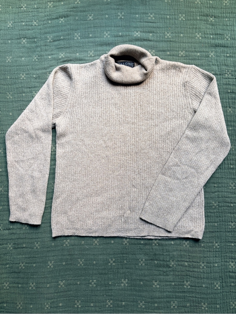 Giasone 100% Merino Wool Beige Turtleneck Sweater